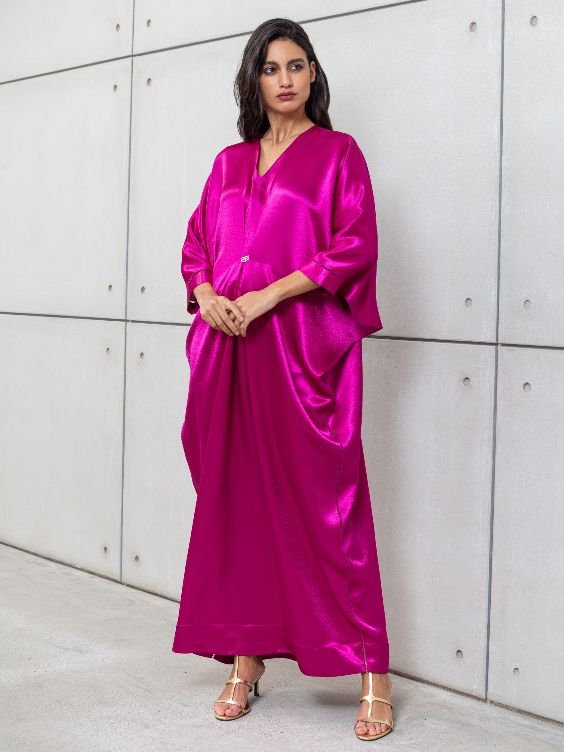 Butterfly Kaftan in Hot Pink