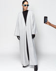 Winter Loose Abaya in Light Gray RTW