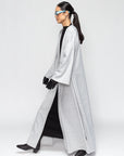 Winter Loose Abaya in Light Gray RTW