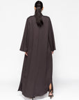Tencel Twill Abaya in Brown