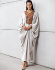 Butterfly Limited Kaftan in Greige with Embroidery RTW