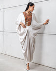 Butterfly Limited Kaftan in Greige with Embroidery RTW