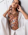 Butterfly Limited Kaftan in Greige with Embroidery RTW