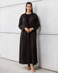 Abaya in Noir Gold