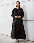 Abaya in Noir Gold