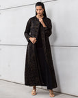 Abaya in Noir Gold