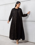 Abaya in Noir Gold