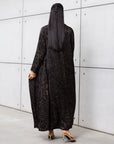 Abaya in Noir Gold