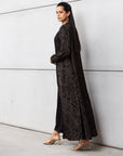 Abaya in Noir Gold