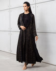Abaya in Noir Gold