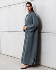 Tencel Twill Abaya in Teal RTW
