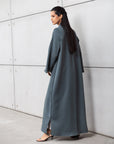 Tencel Twill Abaya in Teal RTW