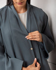 Tencel Twill Abaya in Teal RTW