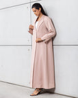Jacket Abaya in Pale Pink with Back Embroidery RTW