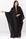 Jacquard Floral Flow Abaya in Black with Satin Details
