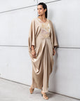 Butterfly Limited Kaftan in Gold with Embroidery