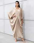 Butterfly Limited Kaftan in Gold with Embroidery