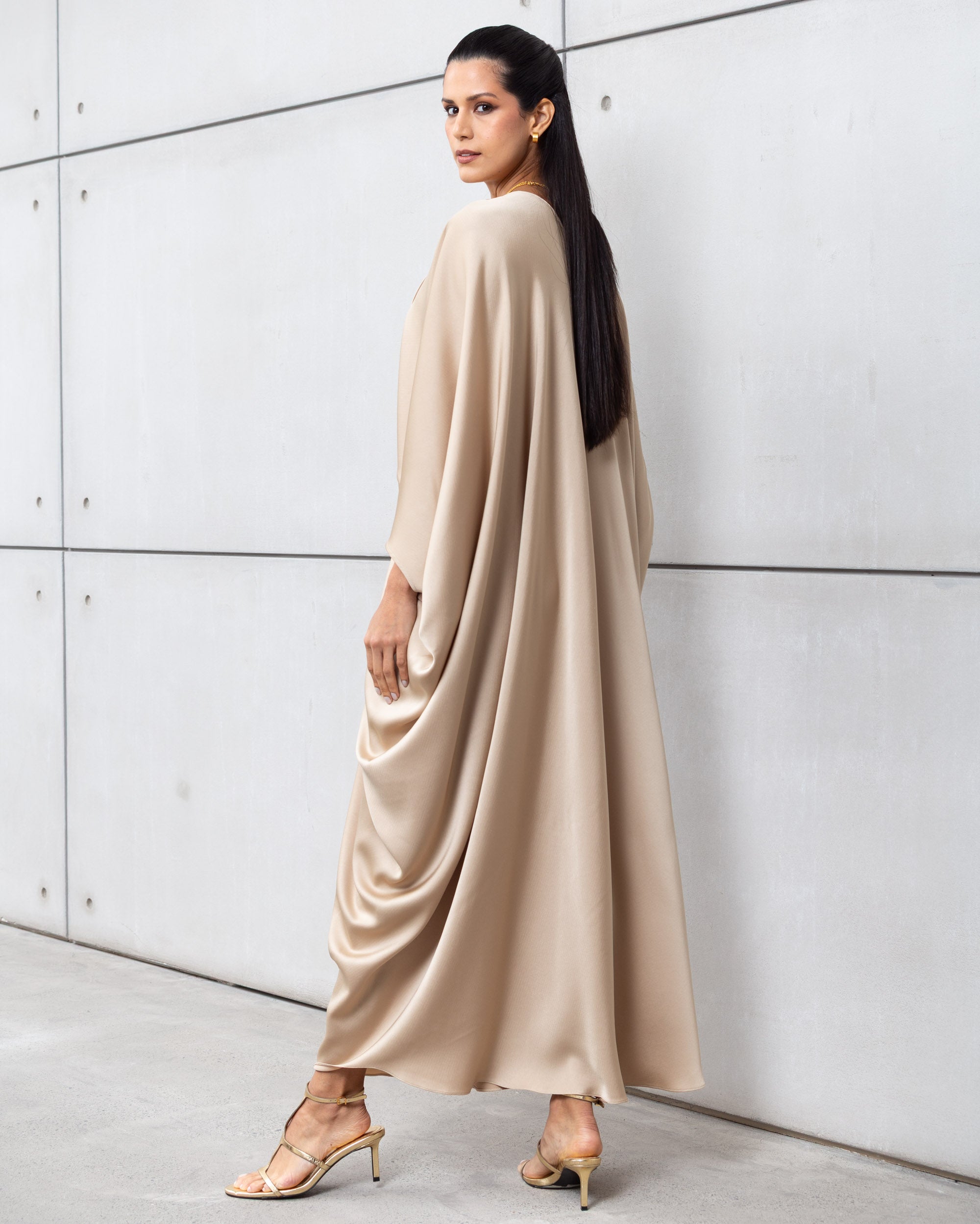 Butterfly Limited Kaftan in Gold with Embroidery