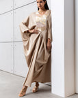 Butterfly Limited Kaftan in Gold with Embroidery