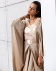 Butterfly Limited Kaftan in Gold with Embroidery