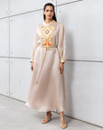 Luxury Limited Silk Organza in Champagne with Embroidery RTW