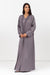 Polished Layer Abaya in Cool Grey