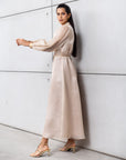 Luxury Limited Silk Organza in Champagne with Embroidery RTW