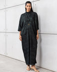 V Kaftan in Emerald Green