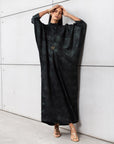 V Kaftan in Emerald Green