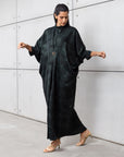 V Kaftan in Emerald Green