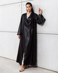 Side Tie Abaya in Black