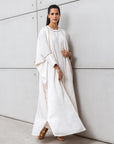 Double Layer Abaya Set in Ivory
