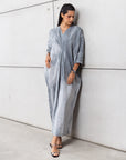 Kaftan in Grey Brushstroke