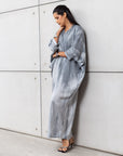 Kaftan in Grey Brushstroke