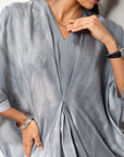 Kaftan in Grey Brushstroke