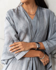 Kaftan in Grey Brushstroke
