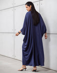 Luxury Silk Kaftan in Indigo