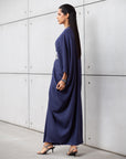 Luxury Silk Kaftan in Indigo