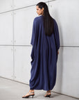 Luxury Silk Kaftan in Indigo