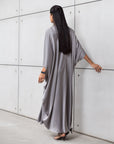 Butterfly Limited Kaftan in Silver with Green