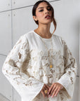Lace Kaftan in Ivory