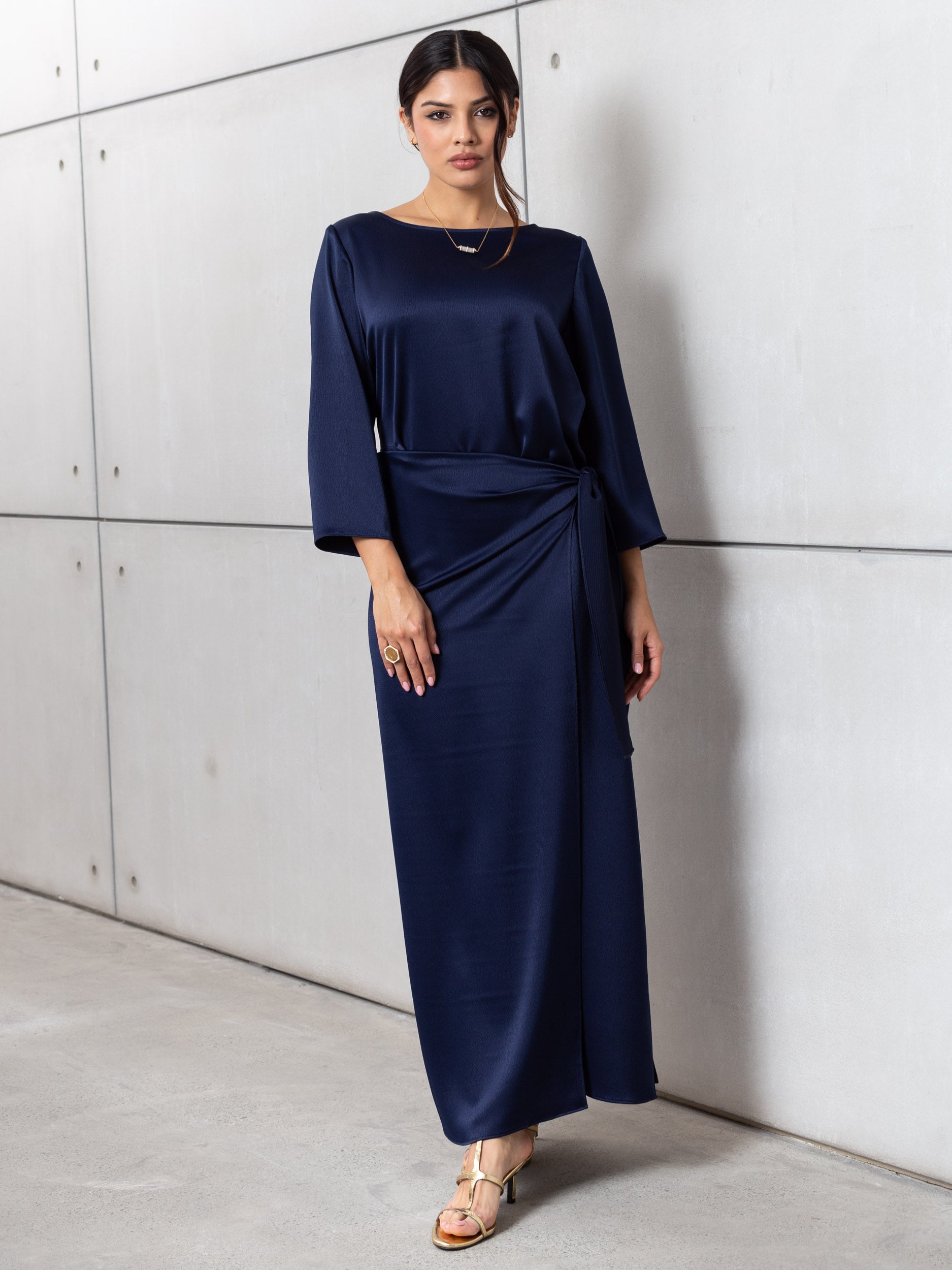 navy blue colour dress Velvi - Sydney Maxi Dress - Navy Tulle Dress
