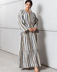 Striped Kaftan in Golden Neutrals