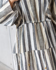 Striped Kaftan in Golden Neutrals