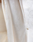 Flow Kaftan in Ivory with Gold Button Detail