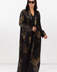 Golden Brushstrokes Shawl Collar Abaya RTW
