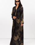Golden Brushstrokes Shawl Collar Abaya RTW