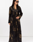 Golden Brushstrokes Shawl Collar Abaya RTW