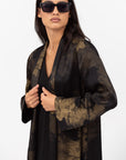 Golden Brushstrokes Shawl Collar Abaya RTW