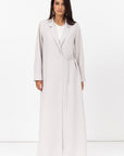 Tie-String Cuff Abaya in Ivory